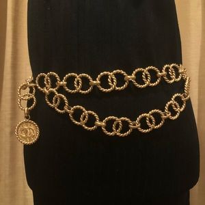 Chanel golden medal CC chain with medallion belt